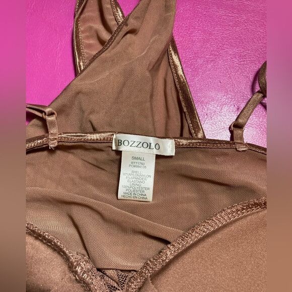 Bozzolo brown lace mesh bodysuit - Picture 2 of 7